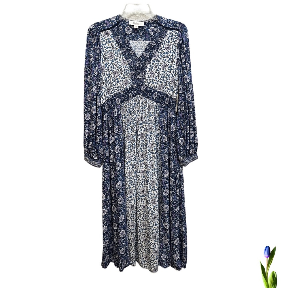 Elegant Floral Long Sleeve Dress